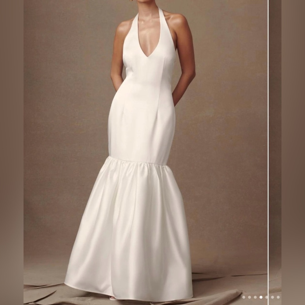 Meshki Danica Satin Halter Wedding Dress